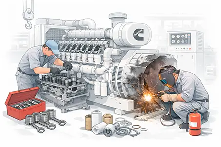 Ремонт дизель-генератора Cummins KTA50