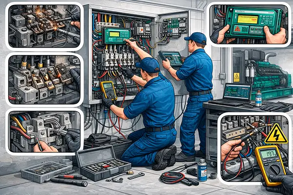 Настройка щита автоматического ввода резерва генератора