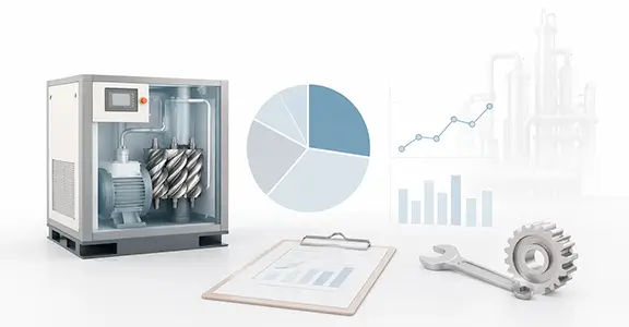 Промышленный винтовой компрессор Atlas Copco — ремонт и ТО в сервисцентре КЭТ